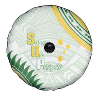 Samoa Ua Potopoto Spare Tire Cover SUP Est 2025 Samoan Pattern - Polynesian Pride