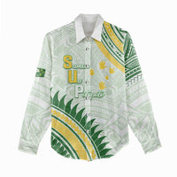 Personalised Samoa Ua Potopoto Women Casual Shirt SUP Est 2025 Samoan Pattern - Polynesian Pride
