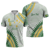 Personalised Samoa Ua Potopoto Zipper Polo Shirt SUP Est 2025 Samoan Pattern - Polynesian Pride