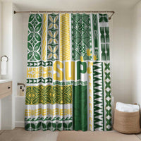 Samoa Uniting Party Bathroom Set SUP Est 2025 Siapo Pattern - Polynesian Pride