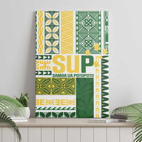 Samoa Uniting Party Canvas Wall Art SUP Est 2025 Siapo Pattern - Polynesian Pride