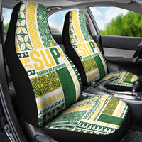 Samoa Uniting Party Car Seat Cover SUP Est 2025 Siapo Pattern - Polynesian Pride