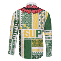 Samoa Uniting Party Family Matching Off Shoulder Short Dress and Hawaiian Shirt SUP Est 2025 Siapo Pattern - Polynesian Pride
