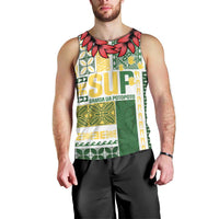 Samoa Uniting Party Men Tank Top SUP Est 2025 Siapo Pattern - Polynesian Pride