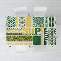 Samoa Uniting Party Tablecloth SUP Est 2025 Siapo Pattern - Polynesian Pride