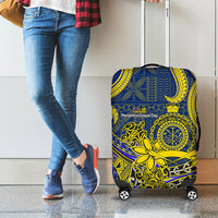 Niue Peniamina Gospel Day Luggage Cover Unique Niean Hiapo LT14 - Polynesian Pride