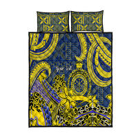 Personalised Niue Peniamina Gospel Day Quilt Bed Set Unique Niean Hiapo LT14 Blue - Polynesian Pride