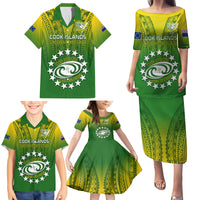 Custom Cook Islands Rugby Family Matching Puletasi Dress and Hawaiian Shirt Pacific 2023 Go The Kukis LT14 - Polynesian Pride