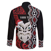 Personalised New Zealand Christmas Family Matching Long Sleeve Bodycon Dress and Hawaiian Shirt Meri Kirihimete Maori Wheku - Taniko Art