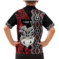 Personalised New Zealand Christmas Family Matching Mermaid Dress and Hawaiian Shirt Meri Kirihimete Maori Wheku - Taniko Art