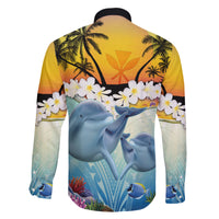 Aloha Hawaii Dolphins Family Matching Off Shoulder Short Dress and Hawaiian Shirt Heart Of The Ocean Tropical Summer Vibes LT14 - Polynesian Pride