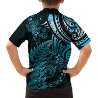 New Zealand Lizard Hawaiian Shirt Silver Fern Aotearoa Maori Blue Version LT14 - Polynesian Pride