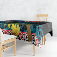 Personalised United States And New Zealand Tablecloth USA Eagle With Kowhai Aotearoa Tui Bird LT14 - Polynesian Pride