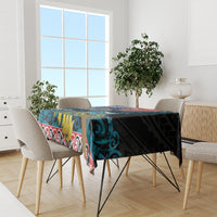 Personalised United States And New Zealand Tablecloth USA Eagle With Kowhai Aotearoa Tui Bird LT14 - Polynesian Pride