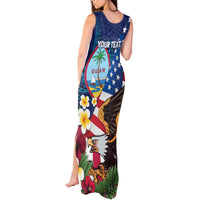 Personalised United States And Guam Tank Maxi Dress USA Eagle With Guahan Seal Tropical Vibes LT14 - Polynesian Pride