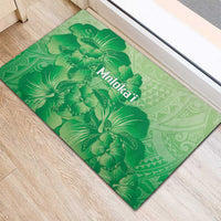 Aloha Hawaii Molokai Island Rubber Doormat Hibiscus Tribal Honu Hawaiian Tattoo Green LT14 - Polynesian Pride