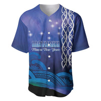 Personalised Matariki New Zealand Baseball Jersey Maori New Year Galaxy Koru Pattern