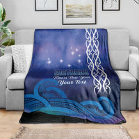 Personalised Matariki New Zealand Blanket Maori New Year Galaxy Koru Pattern