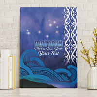 Personalised Matariki New Zealand Canvas Wall Art Maori New Year Galaxy Koru Pattern