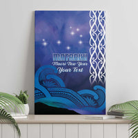 Personalised Matariki New Zealand Canvas Wall Art Maori New Year Galaxy Koru Pattern