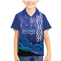 Personalised Matariki New Zealand Family Matching Mermaid Dress and Hawaiian Shirt Maori New Year Galaxy Koru Pattern