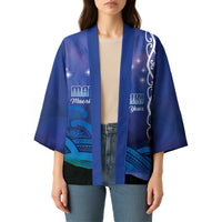 Personalised Matariki New Zealand Kimono Maori New Year Galaxy Koru Pattern - Polynesian Pride