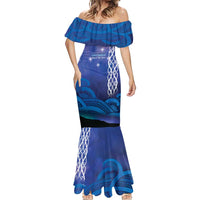 Personalised Matariki New Zealand Mermaid Dress Maori New Year Galaxy Koru Pattern