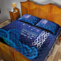 Personalised Matariki New Zealand Quilt Bed Set Maori New Year Galaxy Koru Pattern