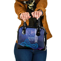 Personalised Matariki New Zealand Shoulder Handbag Maori New Year Galaxy Koru Pattern