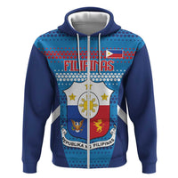 Philippines Football 2026 Zip Hoodie Come On Filipinas LT14 Zip Hoodie Blue - Polynesian Pride