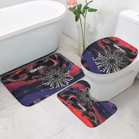 Philippines Sun Tattoo Bathroom Set Feathers Filipinas Grunge Style Black