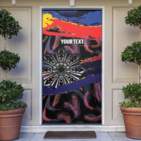 Philippines Sun Tattoo Door Cover Feathers Filipinas Grunge Style Black LT14 Black - Polynesian Pride