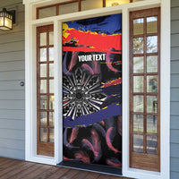 Philippines Sun Tattoo Door Cover Feathers Filipinas Grunge Style Black LT14 - Polynesian Pride