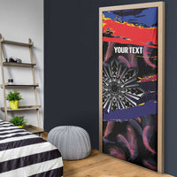 Philippines Sun Tattoo Door Cover Feathers Filipinas Grunge Style Black LT14 - Polynesian Pride