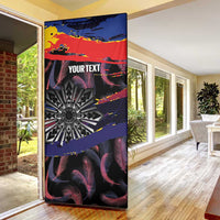 Philippines Sun Tattoo Door Cover Feathers Filipinas Grunge Style Black LT14 - Polynesian Pride