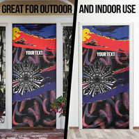 Philippines Sun Tattoo Door Cover Feathers Filipinas Grunge Style Black LT14 - Polynesian Pride