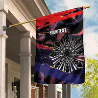 Philippines Sun Tattoo Garden Flag Feathers Filipinas Grunge Style Black LT14 House Flag Black - Polynesian Pride