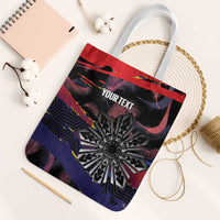Philippines Sun Tattoo Tote Bag Feathers Filipinas Grunge Style Black