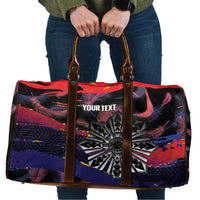 Philippines Sun Tattoo Travel Bag Feathers Filipinas Grunge Style Black LT14 Black - Polynesian Pride