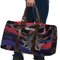 Philippines Sun Tattoo Travel Bag Feathers Filipinas Grunge Style Black LT14 - Polynesian Pride