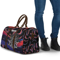 Philippines Sun Tattoo Travel Bag Feathers Filipinas Grunge Style Black LT14 - Polynesian Pride
