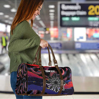 Philippines Sun Tattoo Travel Bag Feathers Filipinas Grunge Style Black LT14 - Polynesian Pride