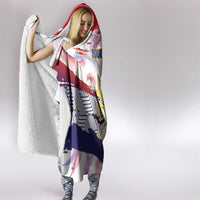 Philippines Sun Tattoo Hooded Blanket Feathers Filipinas Grunge Style White LT14 - Polynesian Pride