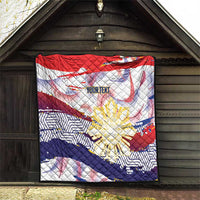 Philippines Sun Tattoo Quilt Feathers Filipinas Grunge Style White