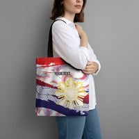 Philippines Sun Tattoo Tote Bag Feathers Filipinas Grunge Style White