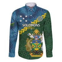 Personalised Solomon Islands Darts Family Matching Puletasi and Hawaiian Shirt Tropical Leaves Melanesian Pattern