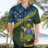 Personalised Solomon Islands Darts Hawaiian Shirt Tropical Leaves Melanesian Pattern LT14 - Polynesian Pride
