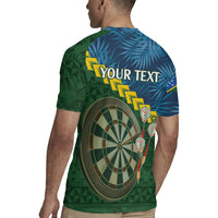 Personalised Solomon Islands Darts Rugby Jersey Tropical Leaves Melanesian Pattern