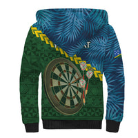 Personalised Solomon Islands Darts Sherpa Hoodie Tropical Leaves Melanesian Pattern LT14 - Polynesian Pride