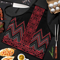 Red Aotearoa Mangopare Kowhaiwhai Niho Taniwha Apron Maori New Zealand - Polynesian Pride